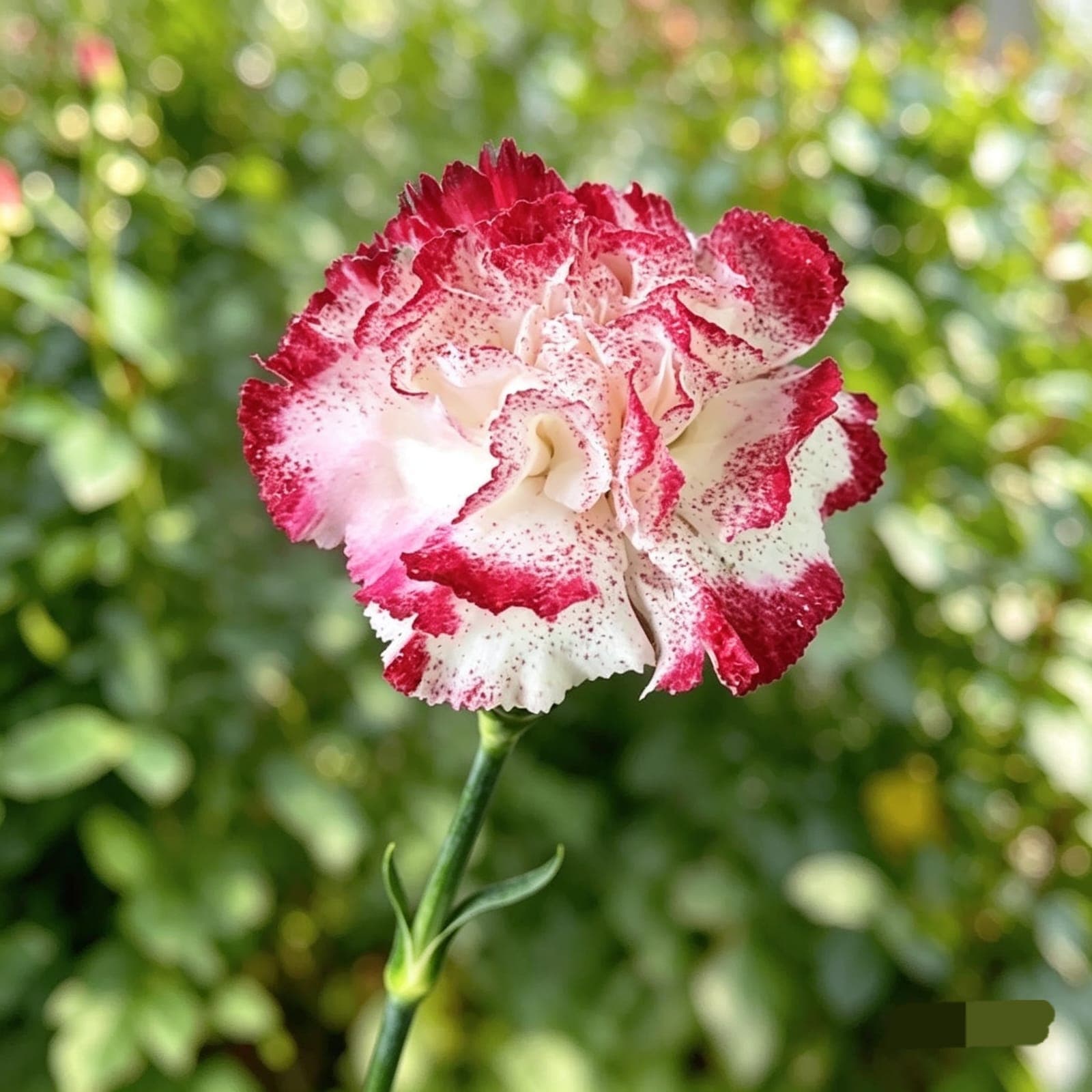 CARNATION RED AND WHITE